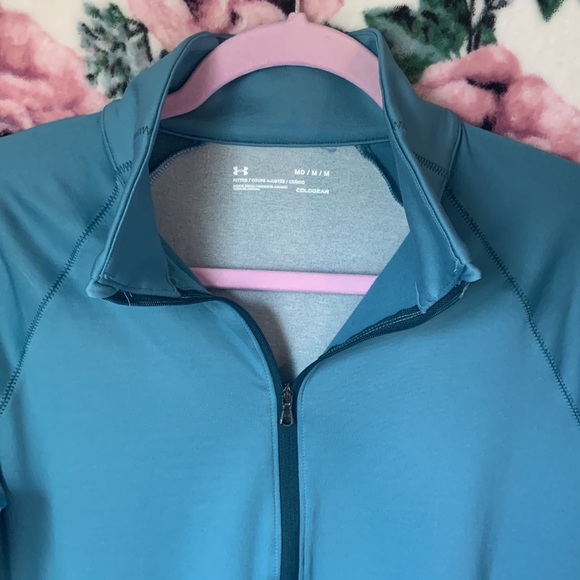 Under Armour quarter zip long sleeve Teal - Picture 7 of 9